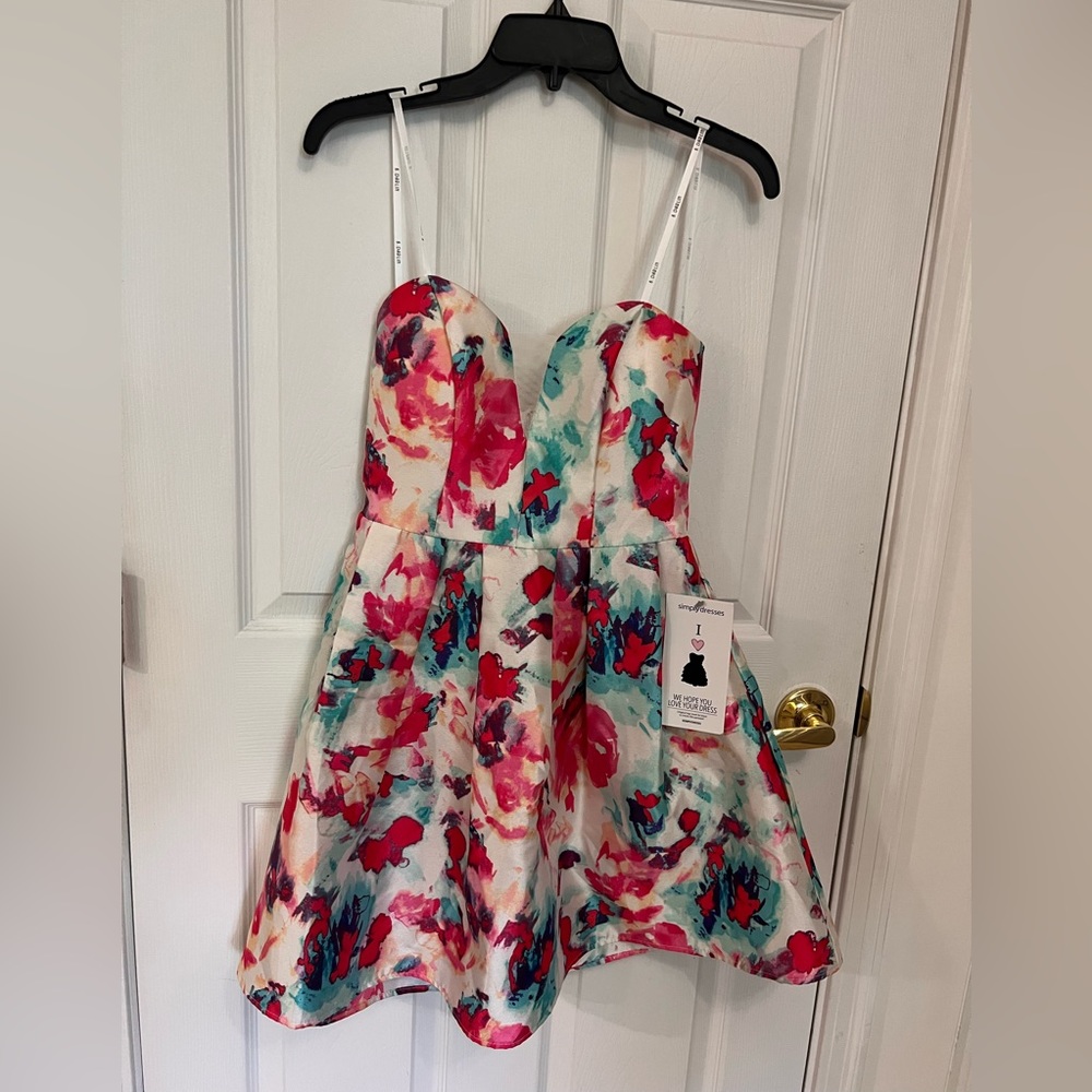 Prom Girl Colorful Strapless Dress New with tags